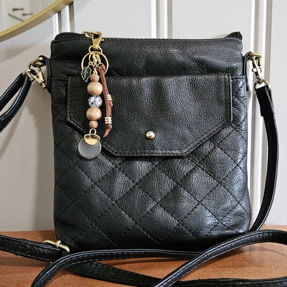 Handmade Earthy Keychain with Natural Stone Beads - Picture 3 of 6